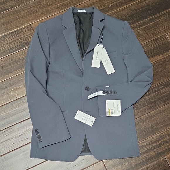 Calvin Klein Men's Charcoal Blazer - Picture 1 of 4